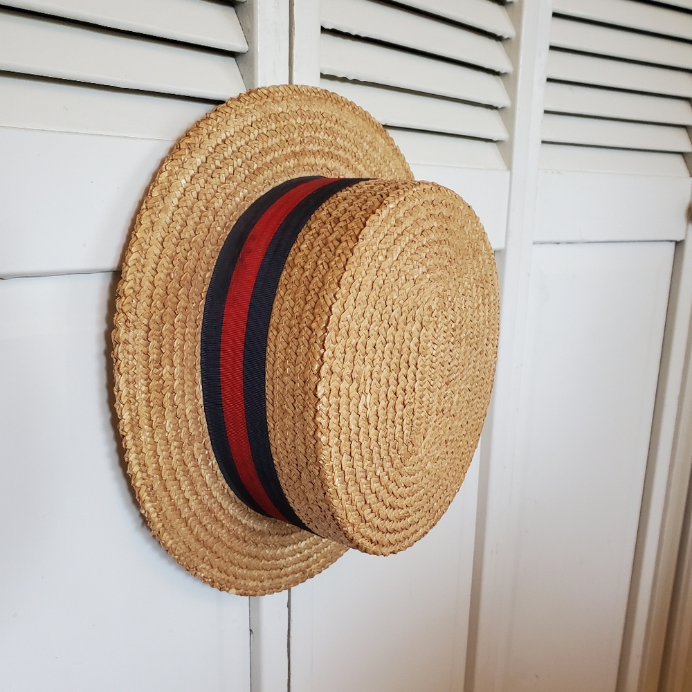 Vintage Ponte Rialto Straw Hat Size 7 3/8